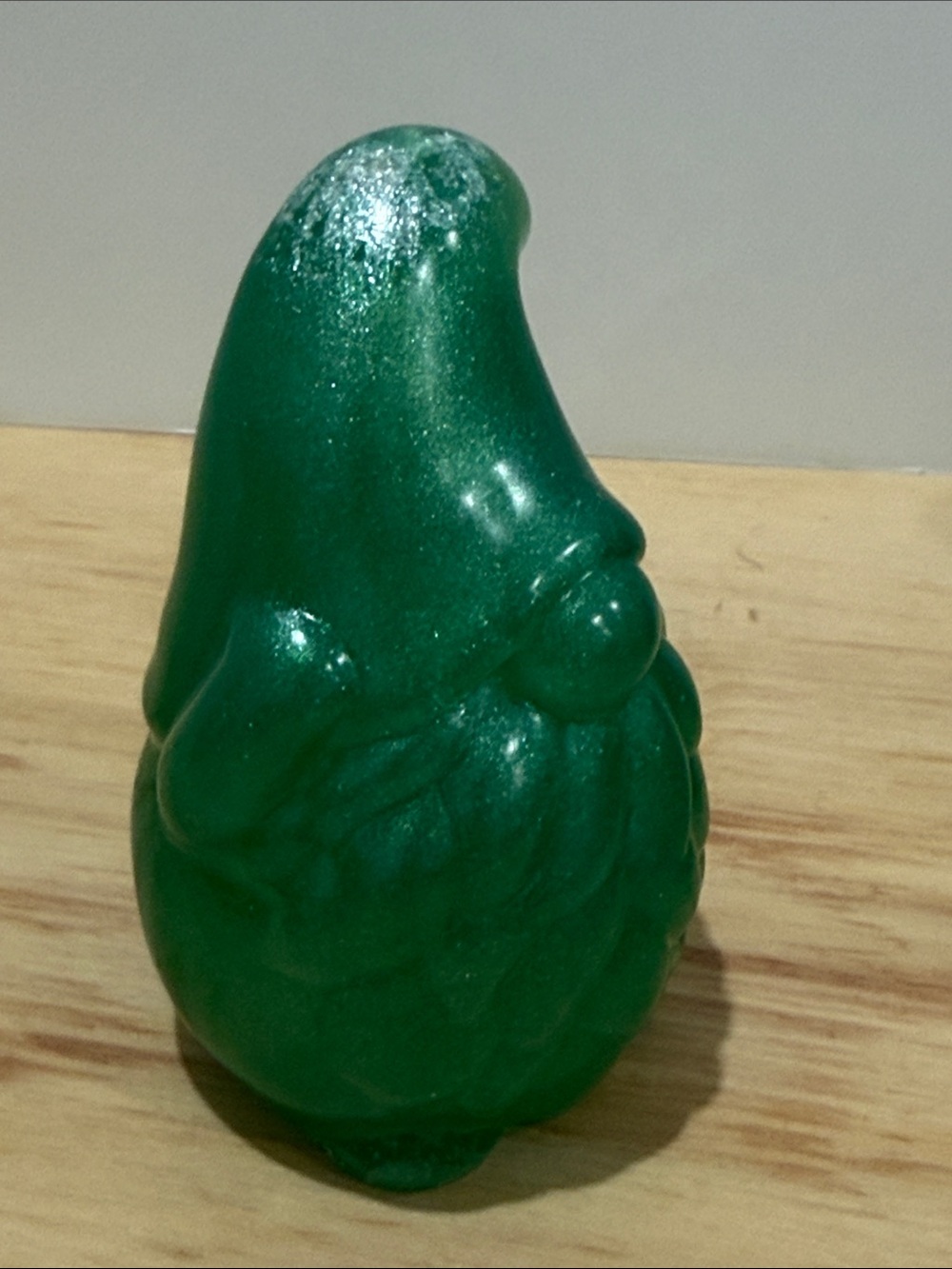 Green Sparkle Gnome Figurine - Decorative Home Accent - Picture 5 of 8